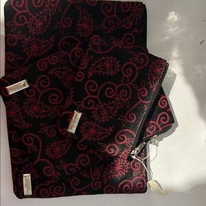 New Black and Red Patterned Pouches.